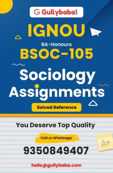 IGNOU BSOC-105 Solved Assignment