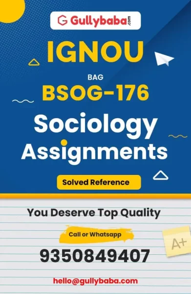 IGNOU BSOG-176 Solved Assignment