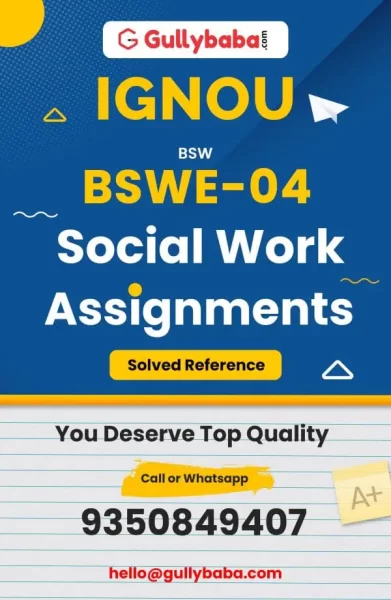 IGNOU BSWE-04 Solved Assignment