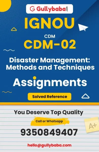 IGNOU CDM-02 Solved Assignment