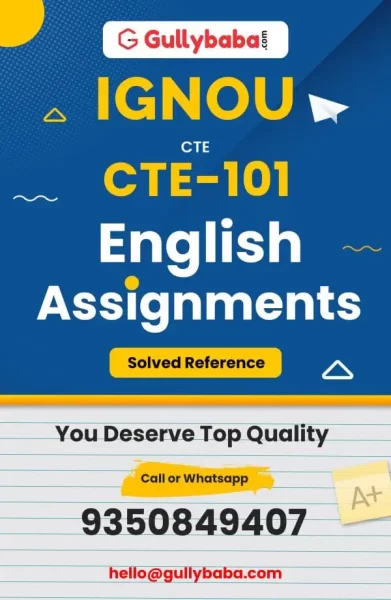 IGNOU CTE-101 Solved Assignment