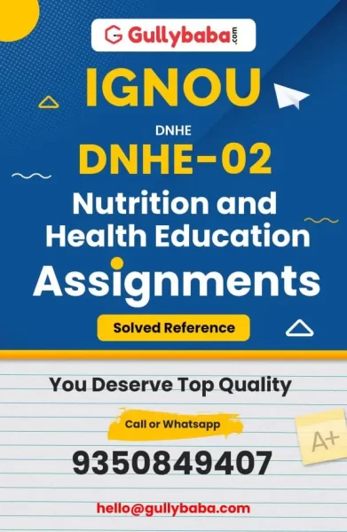 IGNOU DNHE-02 Solved Assignment