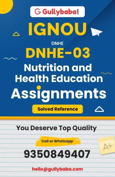 IGNOU DNHE-03 Solved Assignment