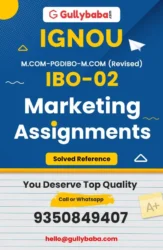 IGNOU IBO-02 Solved Assignment