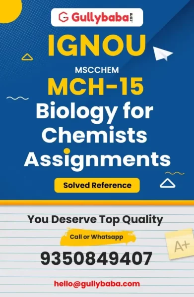 IGNOU MCH-15 Solved Assignment