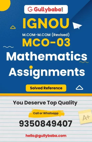 IGNOU MCO-03 Solved Assignment