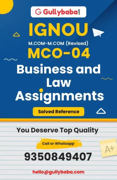 IGNOU MCO-04 Solved Assignment