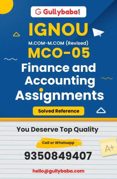IGNOU MCO-05 Solved Assignment