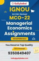 IGNOU MCO-22 Solved Assignment