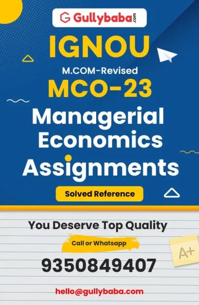 IGNOU MCO-23 Solved Assignment
