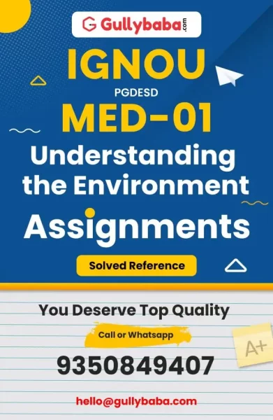 IGNOU MED-01 Solved Assignment