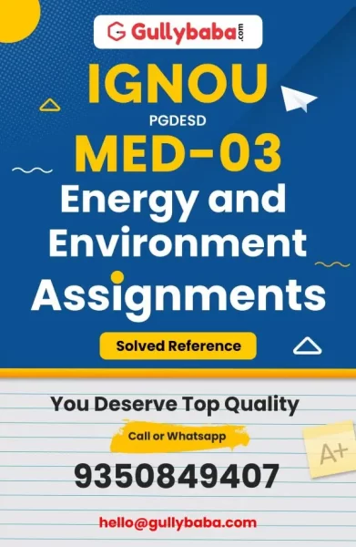 IGNOU MED-03 Solved Assignment