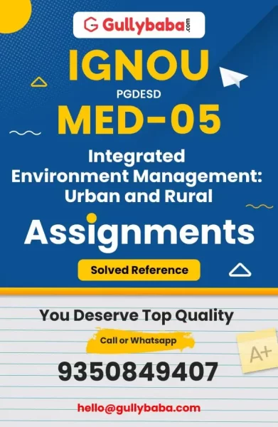 IGNOU MED-05 Solved Assignment