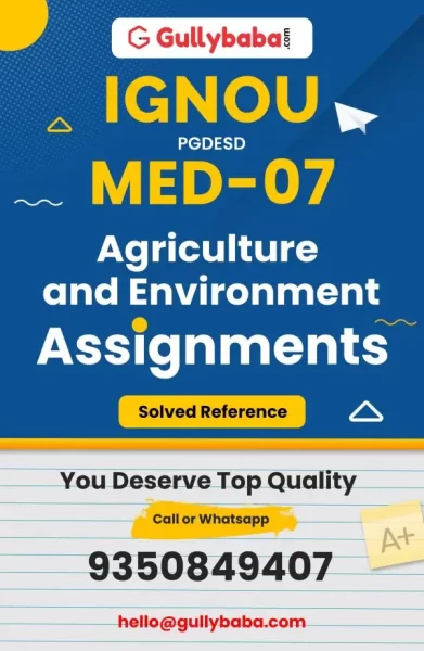 IGNOU MED-07 Solved Assignment