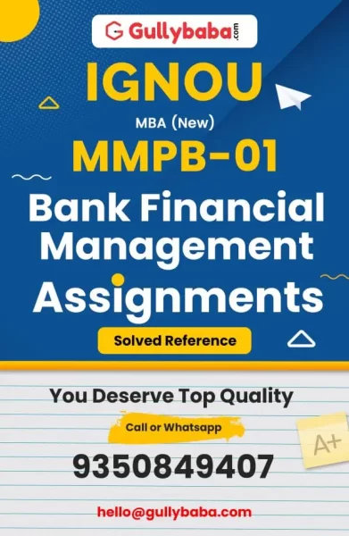 IGNOU MMPB-01 Solved Assignment