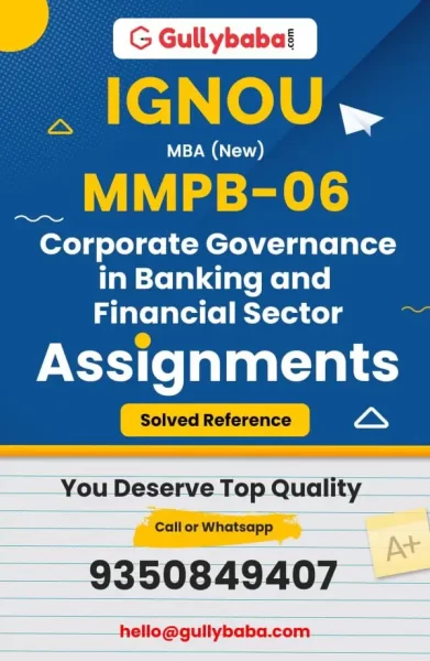 IGNOU MMPB-06 Solved Assignment