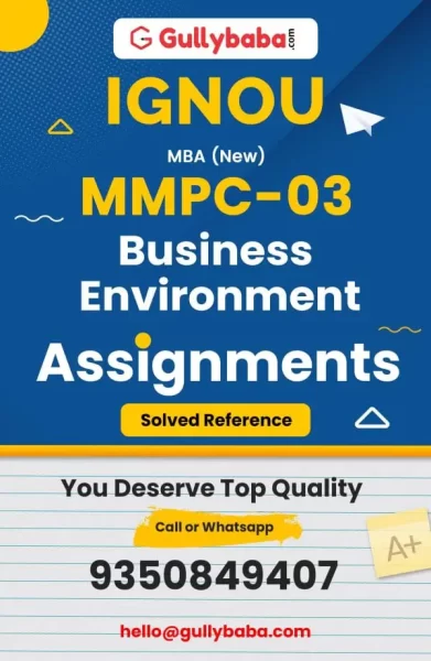 IGNOU MMPC-03 Solved Assignment