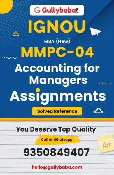 IGNOU MMPC-04 Solved Assignment