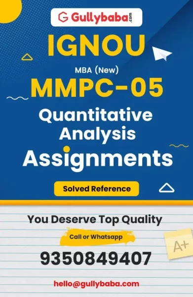 IGNOU MMPC-05 Solved Assignment