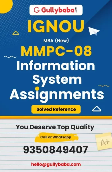 IGNOU MMPC-08 Solved Assignment