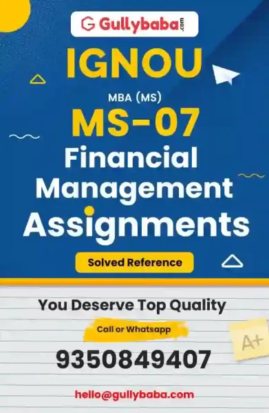 IGNOU MS-07 Solved Assignment