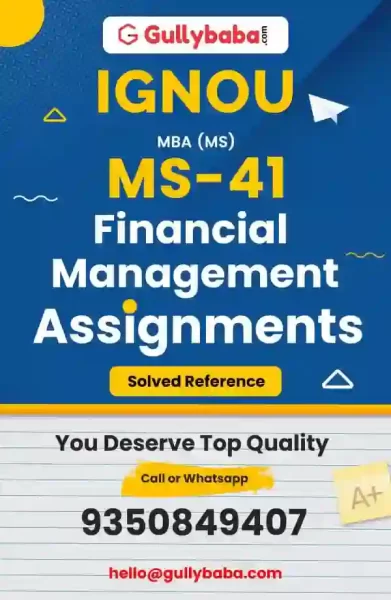 IGNOU MS-41 Solved Assignment