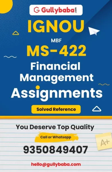 IGNOU MS-422 Solved Assignment