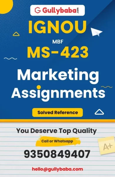 IGNOU MS-423 Solved Assignment