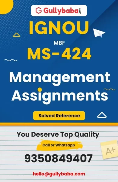IGNOU MS-424 Solved Assignment