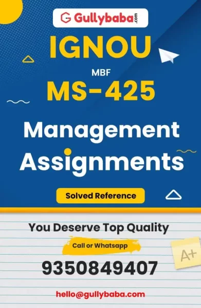 IGNOU MS-425 Solved Assignment