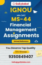 IGNOU MS-44 Solved Assignment