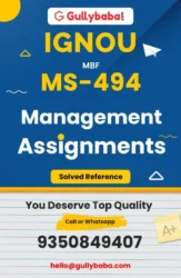 IGNOU MS-494 Solved Assignment