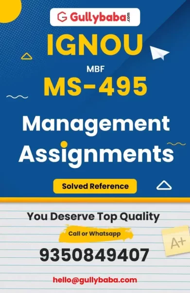 IGNOU MS-495 Solved Assignment