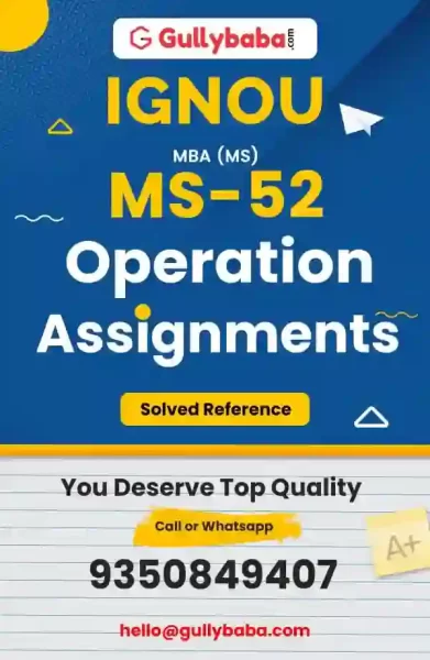 MS-52 IGNOU Solved Assignment