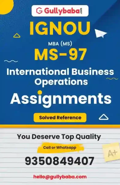 MS-97 IGNOU Solved Assignment