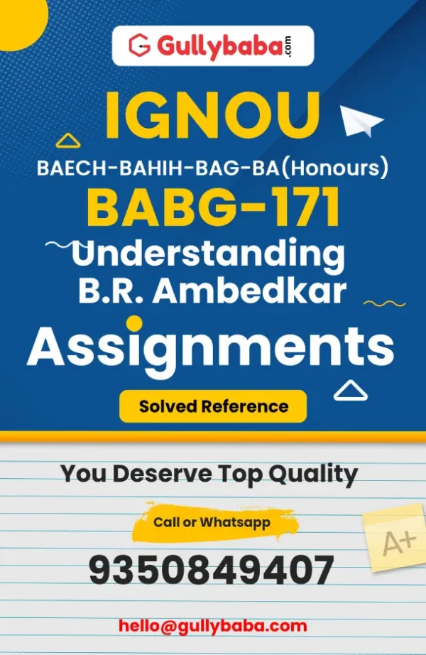 IGNOU BABG-171 Solved Assignment