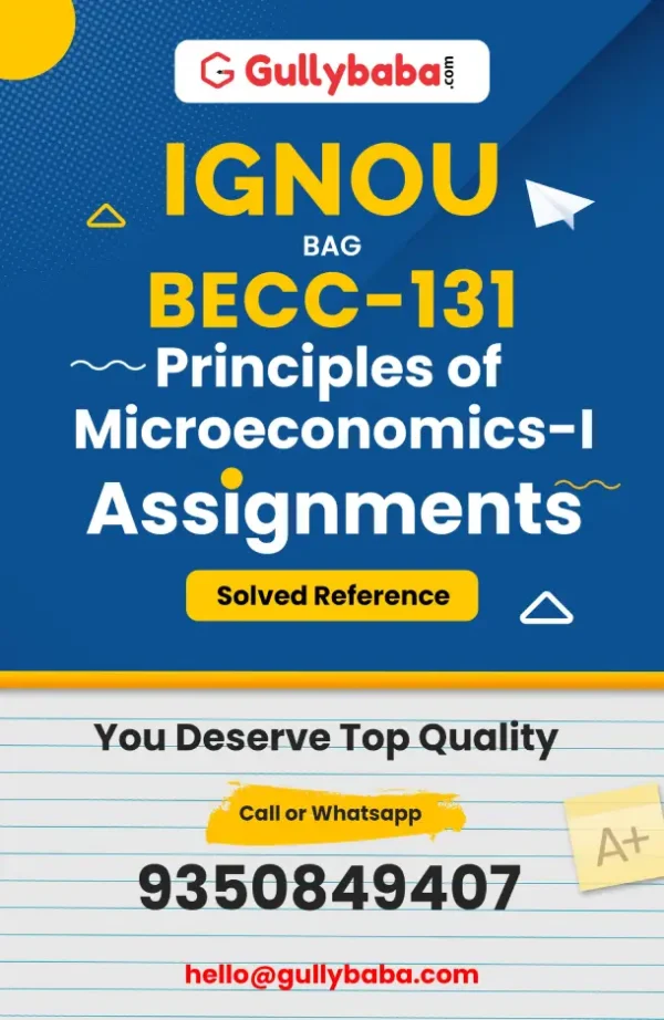 IGNOU BECC-131 Solved Assignment