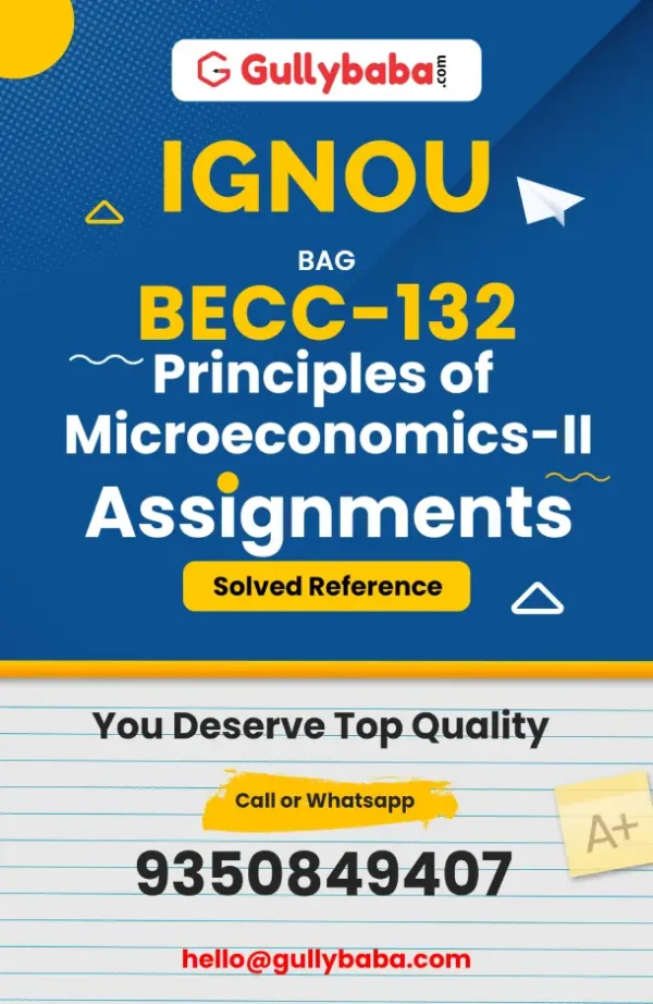 IGNOU BECC-132 Solved Assignment