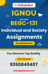 IGNOU BEGC-131 Solved Assignment