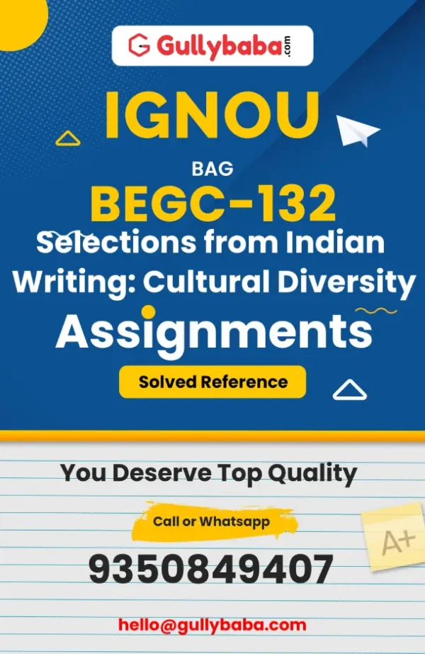 IGNOU BEGC-132 Solved Assignment