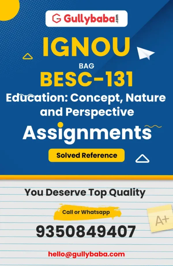 IGNOU BESC-131 Solved Assignment