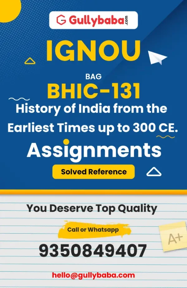 IGNOU BHIC-131 Solved Assignment