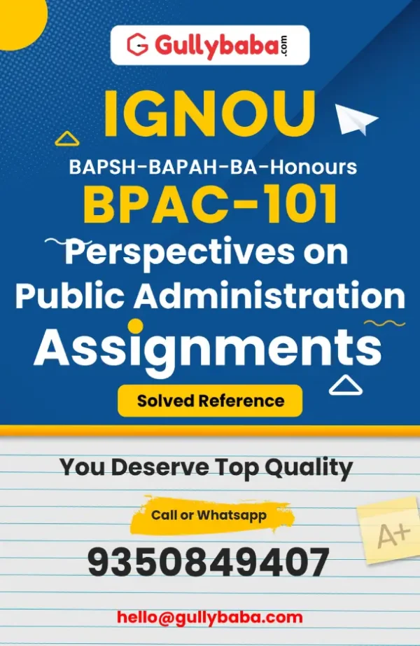 IGNOU BPAC-101 Solved Assignment