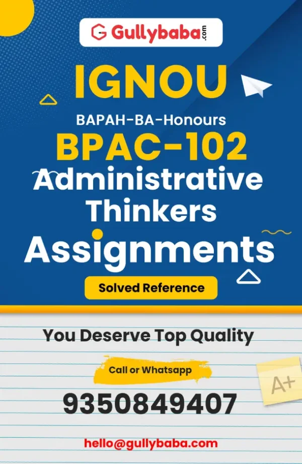 IGNOU BPAC-102 Solved Assignment