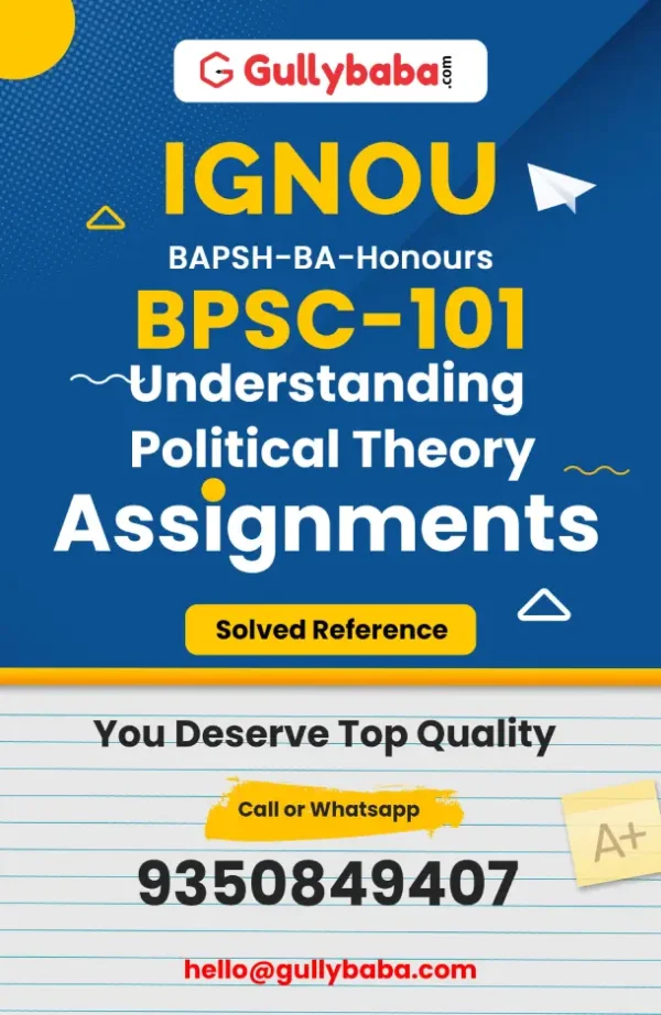 IGNOU BPSC-101 Solved Assignment