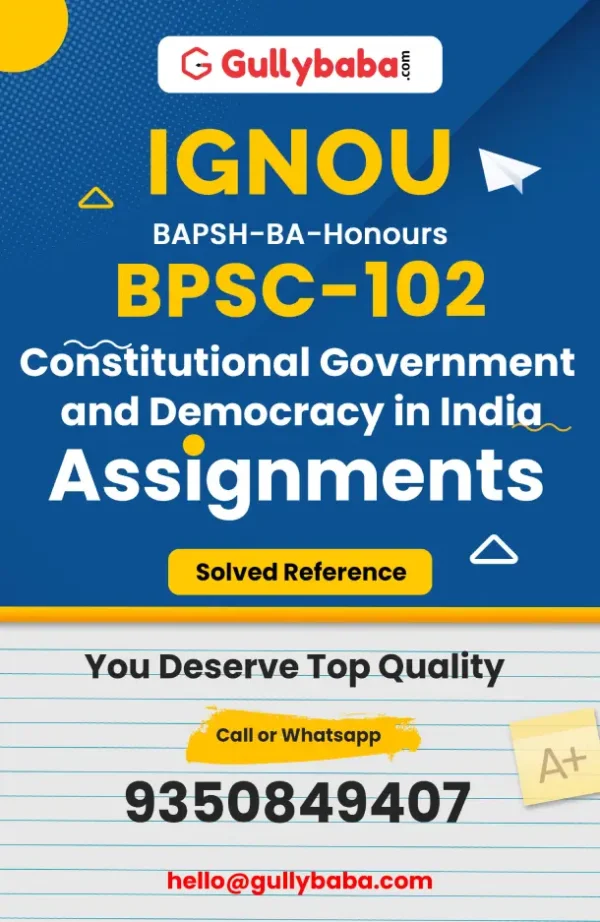 IGNOU BPSC-102 Solved Assignment