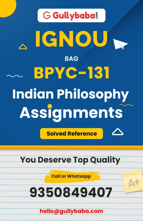 IGNOU BPYC-131 Solved Assignment