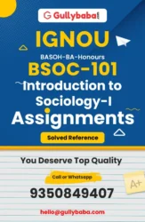 IGNOU BSOC-101 Solved Assignment
