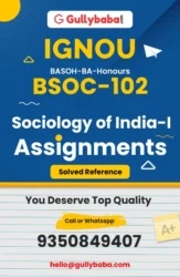 IGNOU BSOC-102 Solved Assignment