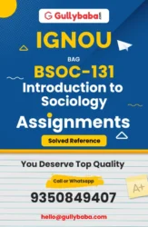 IGNOU BSOC-131 Solved Assignment